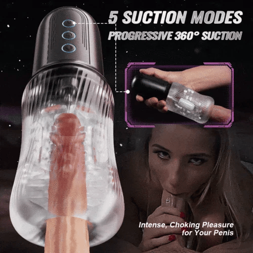 GripCore: Dual-Motor Handle Stroker with 5 Suction & 10 Vibration