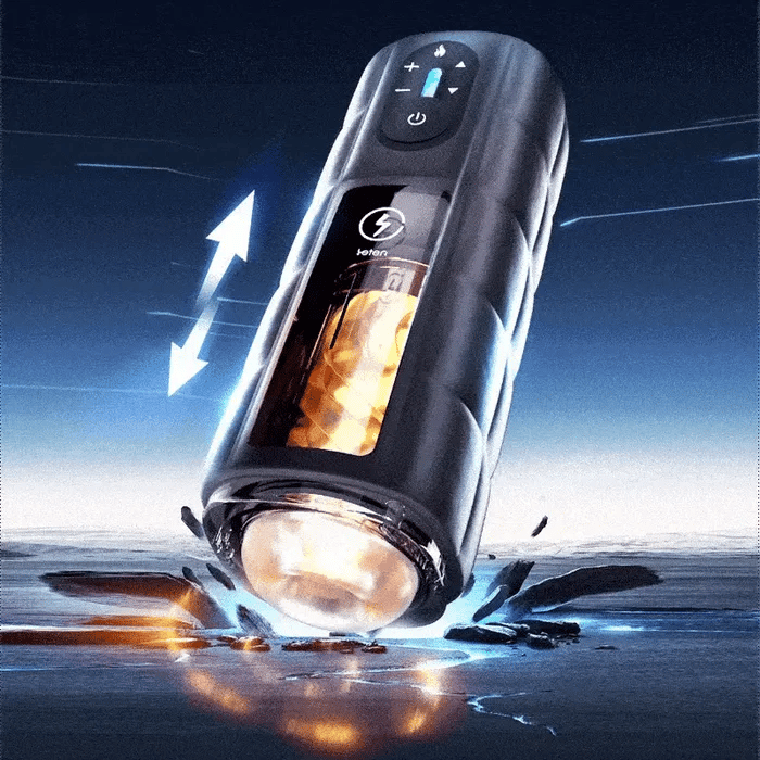Leten Zero Gravity: Male Stroker Thrusting Vibrating 6 Gears Speed 360° Around Heating