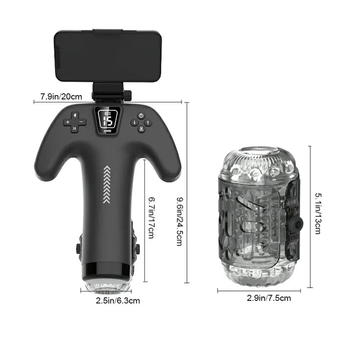 Surge:Dual-Handle Thrusting Masturbator with 10 Thrust Modes & 5 Sleeve Tightness