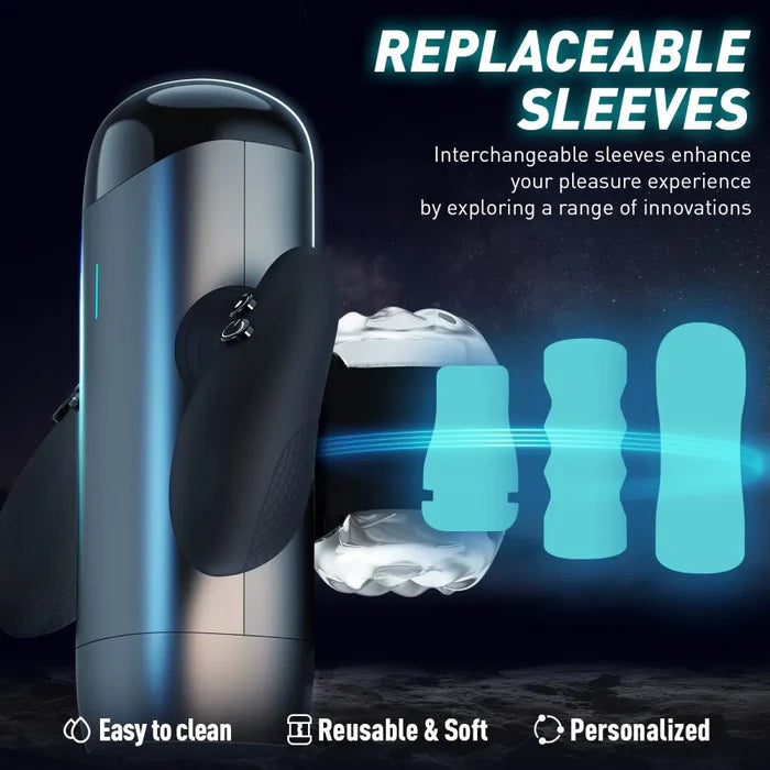 Destroyer Dual-Handle Male Stroker with 10 Stroking · 10 Speed · 10 Up/Down Positions