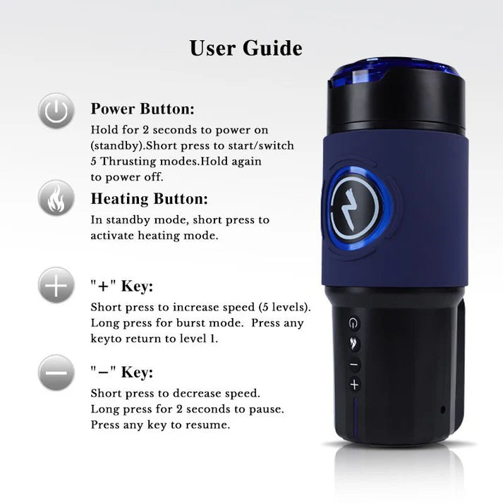 Leten ThermoPod Max: Infrared Heat Auto Stroker with 3 Sleeves & App