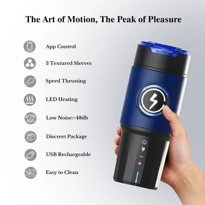Leten ThermoPod Max: Infrared Heat Auto Stroker with 3 Sleeves & App