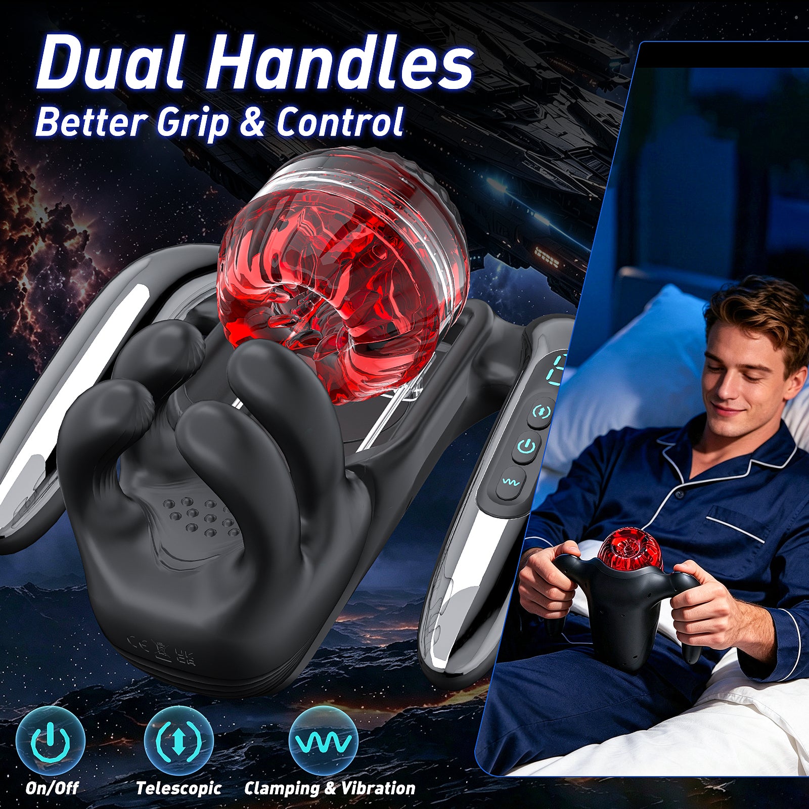 XG21 PLUS: 3-in-1 Automatic Masturbator & Stamina Trainer with 9 Thrusting & Clamping Modes