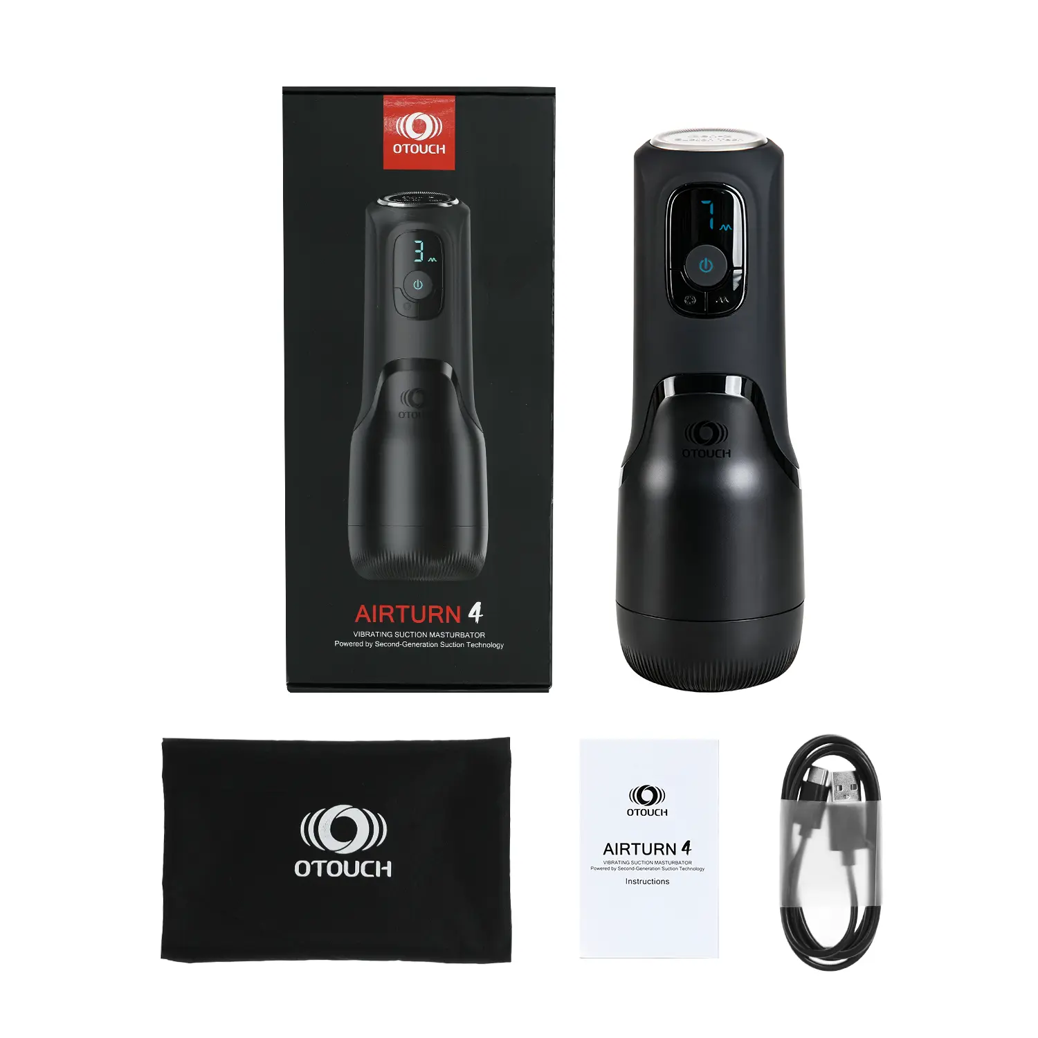 Airturn 4: Automatic Stroker Gen 2 Contraction Tech Clamping Sucking Vibrating