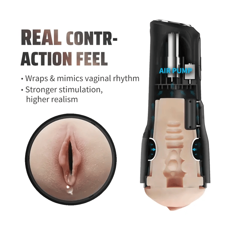 Airturn 4: Automatic Stroker Gen 2 Contraction Tech Clamping Sucking Vibrating