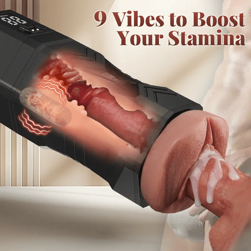 Axel: Realistic Masturbator with 5 Suction 9 Vibe Levels & Waterproof Feature