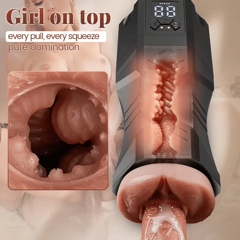 Axel: Realistic Masturbator with 5 Suction 9 Vibe Levels & Waterproof Feature