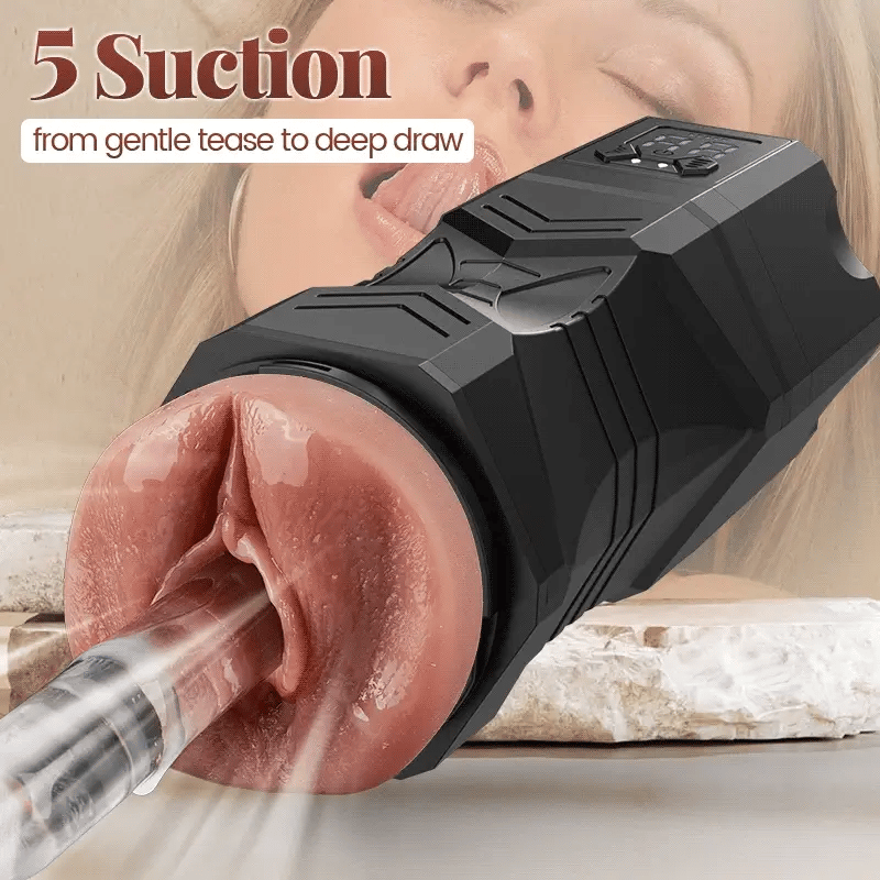 Axel: Realistic Masturbator with 5 Suction 9 Vibe Levels & Waterproof Feature