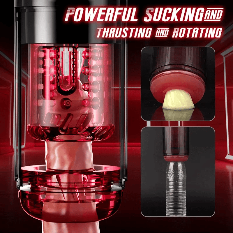 Declan:App & Waterproof Masturbator Sucking Rotating Thrusting Vibrating