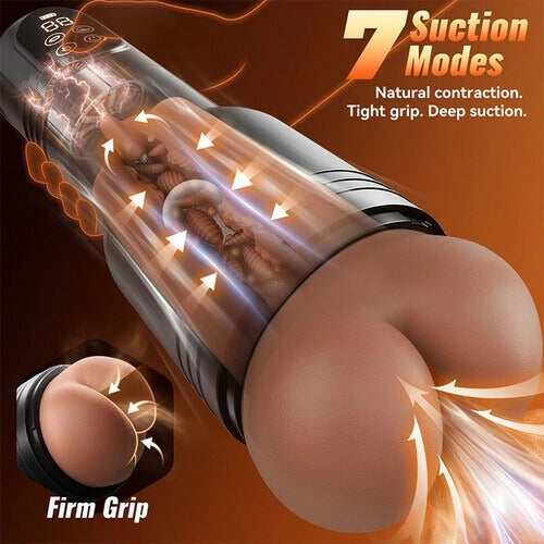 PlumpSuction: Air-Pressure Adjustable Butt Stroker & Vibrate Toy