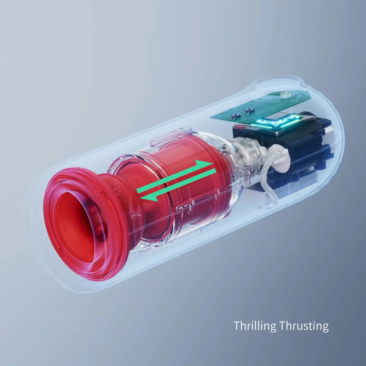 Submarine: Waterproof Masturbator Thrusting Vibrating & 360° Contraction