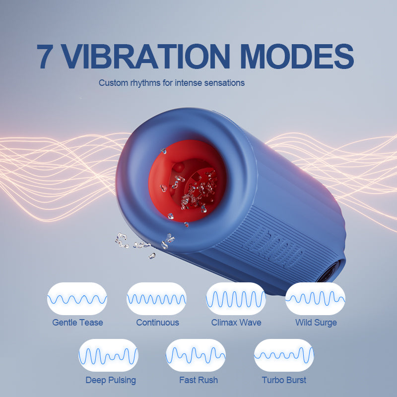 Submarine: Waterproof Masturbator Thrusting Vibrating & 360° Contraction