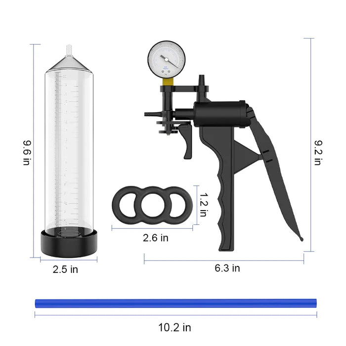 Precision Manual Penis Pump – With Pressure Gauge & Measurement Scale