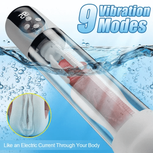 2 in 1 Penis Pump – 5 Suction & 9 Vibration 100% Waterproof