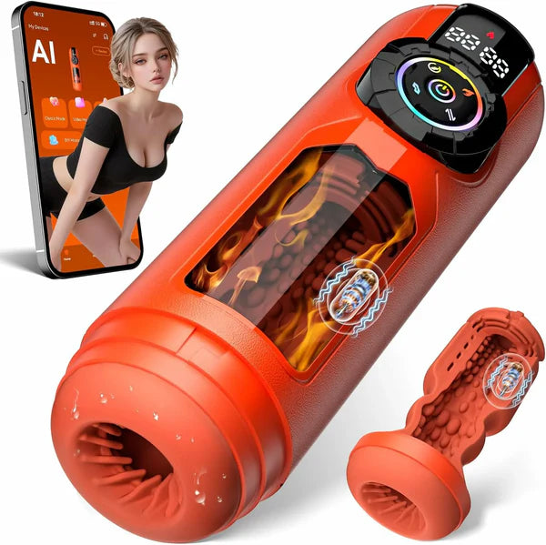 Pentamax: 5-in-1 Automatic Stroker Thrusting Sucking Vibrating Heating Smart App