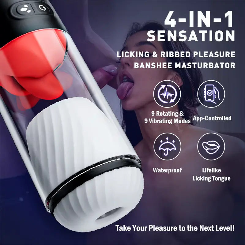 Redline: App Controlled Blowjob Mouth Toy with 9 Tongue & Vibration Modes