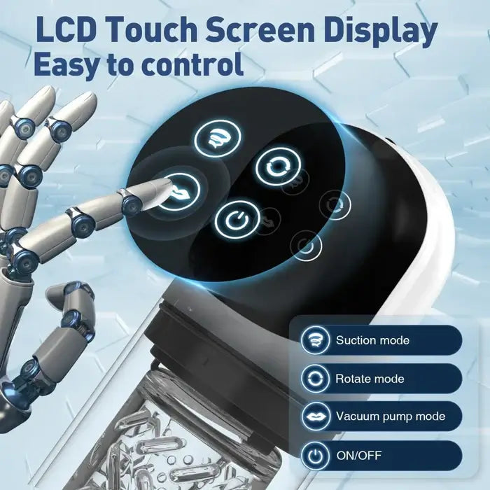 Hurricane: 2-in-1 Penis Pump & Pleasure Stroker – Suction, Rotation & Licking Tongue Tease