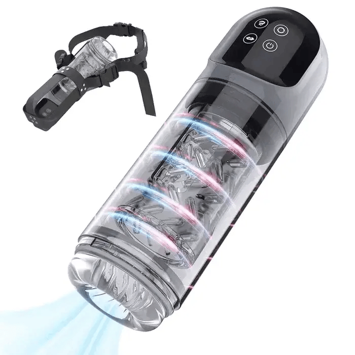 Hurricane: 2-in-1 Penis Pump & Pleasure Stroker – Suction, Rotation & Licking Tongue Tease