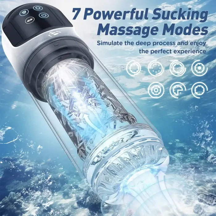 Hurricane: 2-in-1 Penis Pump & Pleasure Stroker – Suction, Rotation & Licking Tongue Tease