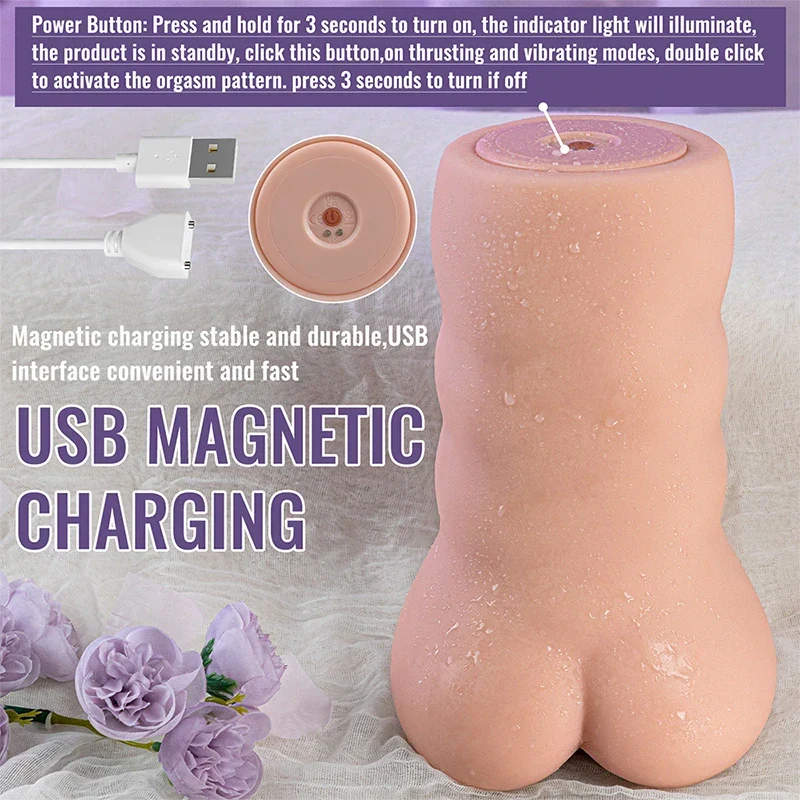 AuraStoke: 3.39LB Heavyweight Automatic Thrusting & Vibrating Pussy Stroker