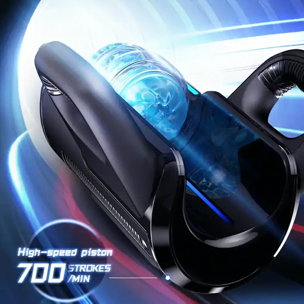 Leten Cannon King Pro male masturbator with high-speed piston, offering 700 strokes per minute for intense pleasure