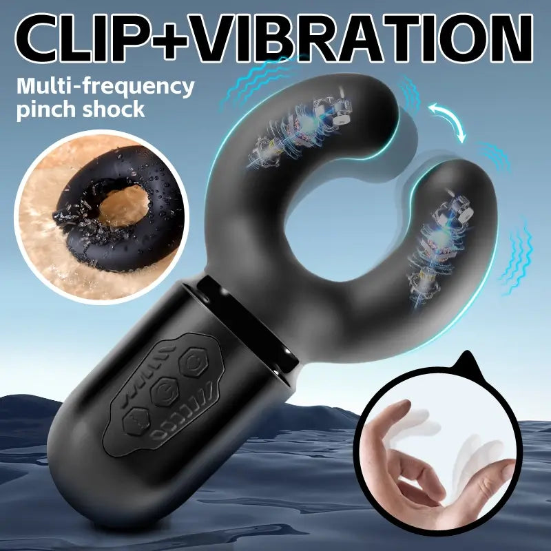Warrior: Waterproof Penis Glans Stimulator with 10 Clipping Vibrating