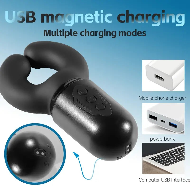 Warrior: Waterproof Penis Glans Stimulator with 10 Clipping Vibrating
