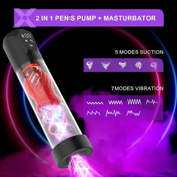 XP4 Plus: 2-in-1 Stroker & Pump – 5 Suction Modes, 7 Vibration Patterns