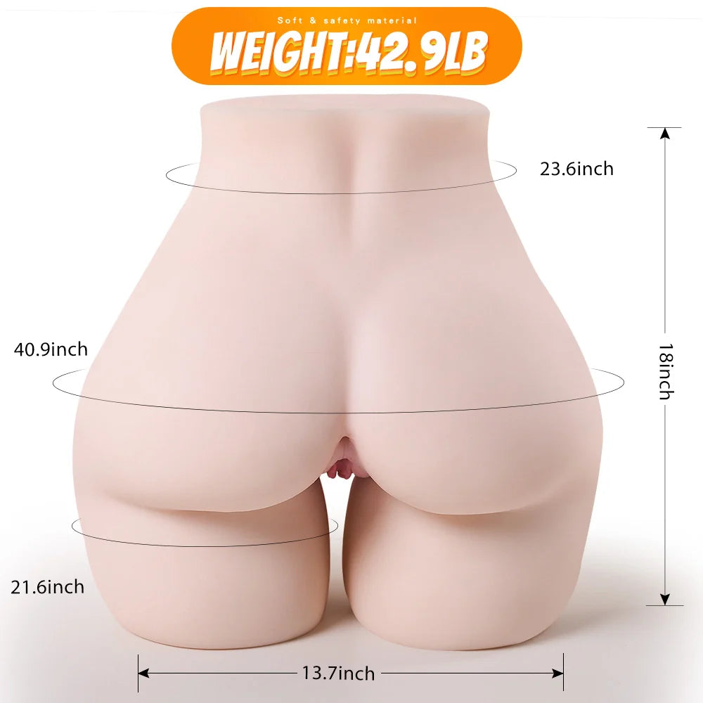 Gena: 43LB BBW Big Booty Torso with Deep Pussy & Anal Play