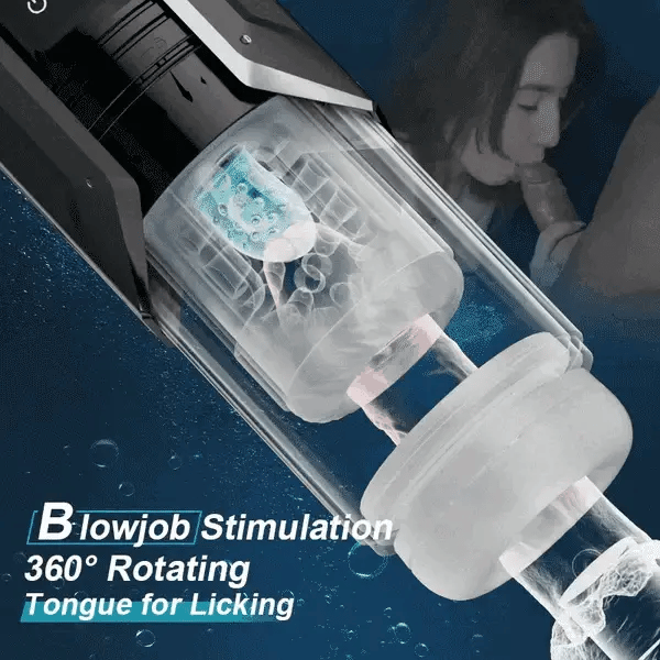 Ironclad: Deep-Throat Stroker – 7 Suck, Vibe & Thrust Modes with Licking Sleeve