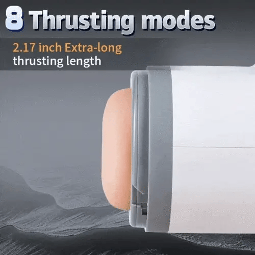 Sex toy with 8 thrusting modes, 2.17-inch extra-long thrusting length for enhanced pleasure.