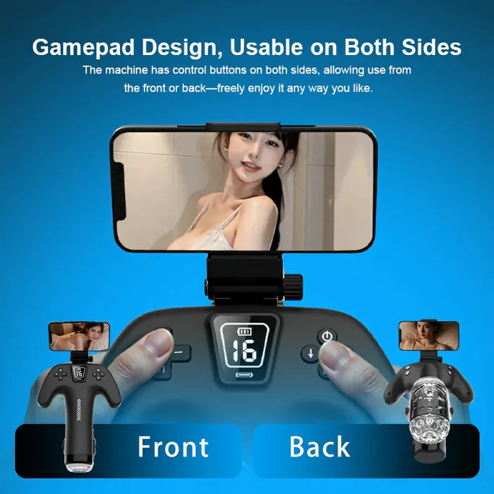 Surge：Dual-Handle Thrusting Masturbator with 10 Thrust Modes & 5 Sleeve Tightness