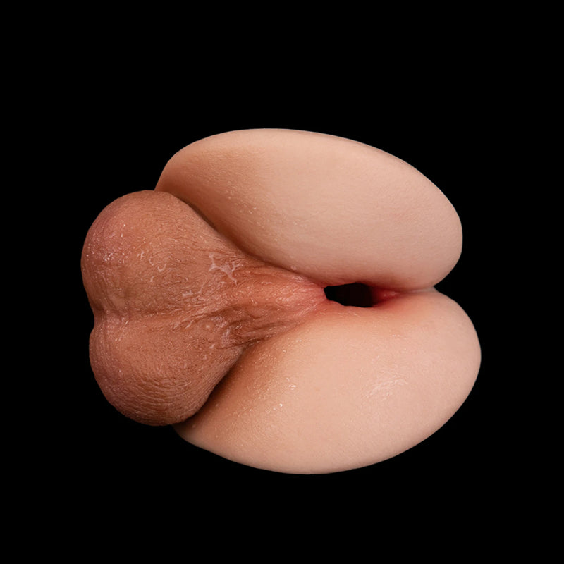 Jack: 2.2LB Silicone Pocket Stroker for Gay with Testicles & 6.8" Deep Anal Channel