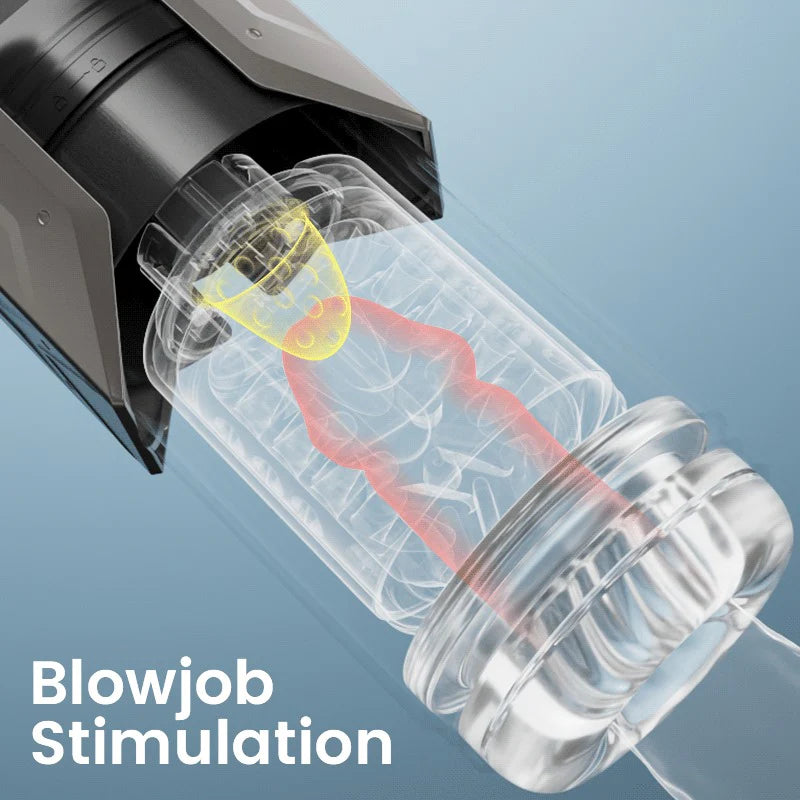 Ironclad: Deep-Throat Stroker – 7 Suck, Vibe & Thrust Modes with Licking Sleeve