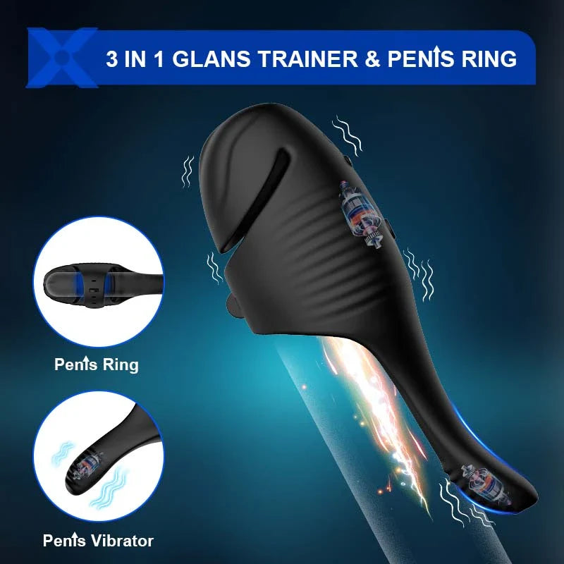 PulseForge: Dual-Motor Glans Trainer & Hands-Free Penis Vibrator