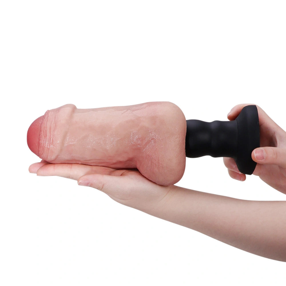 Kimi: 7.3in 2-in-1 Silicone Dildo & Textured Anal Masturbator