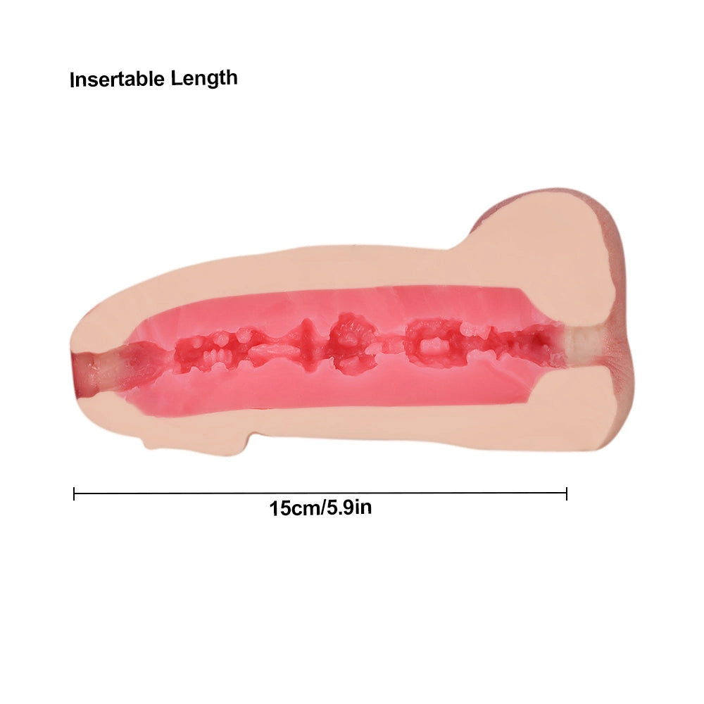 Kimi: 7.3in 2-in-1 Silicone Dildo & Textured Anal Masturbator