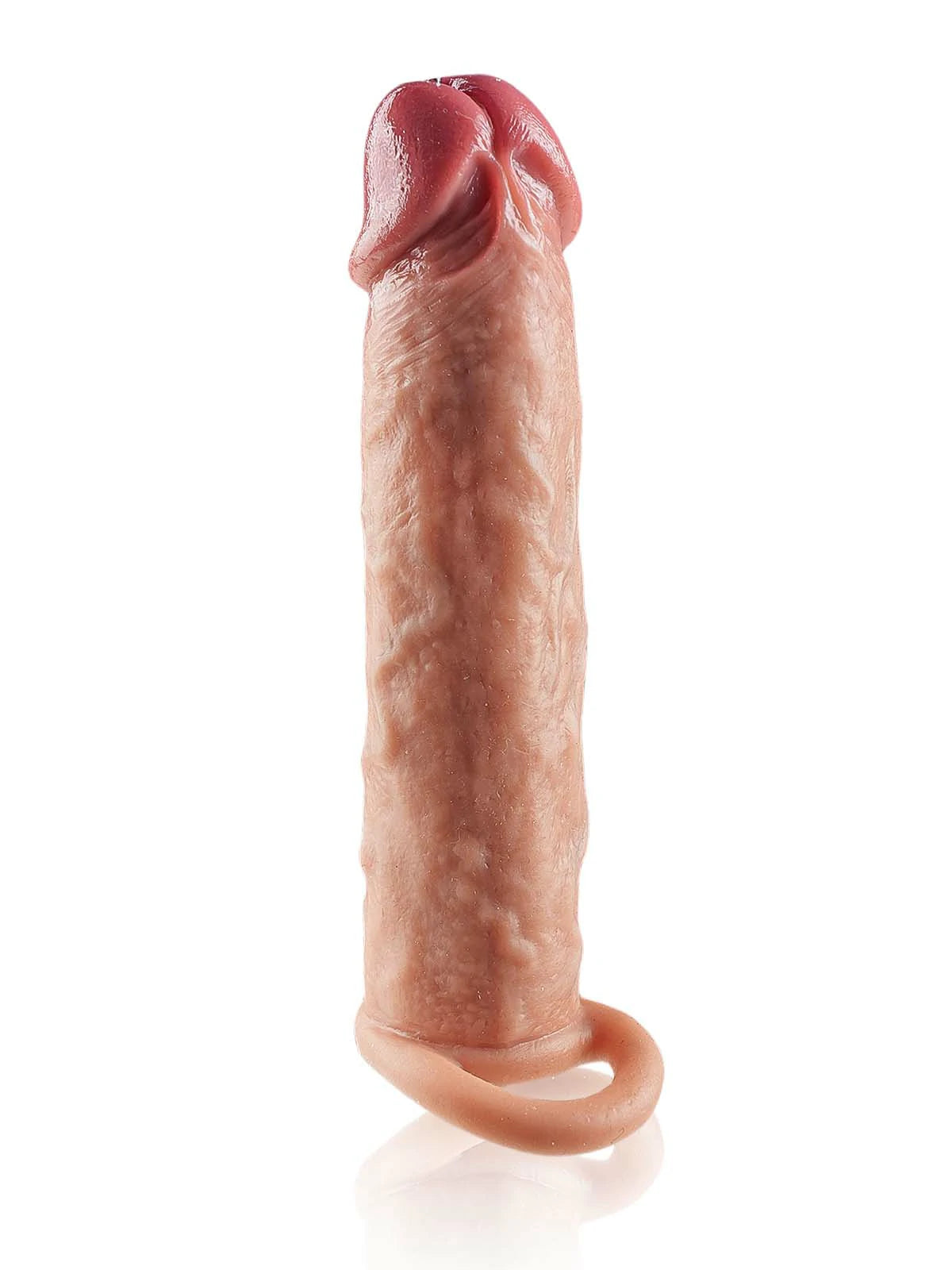 7.5" x 2" Soft Realistic Penis Sleeve With Blood Texture