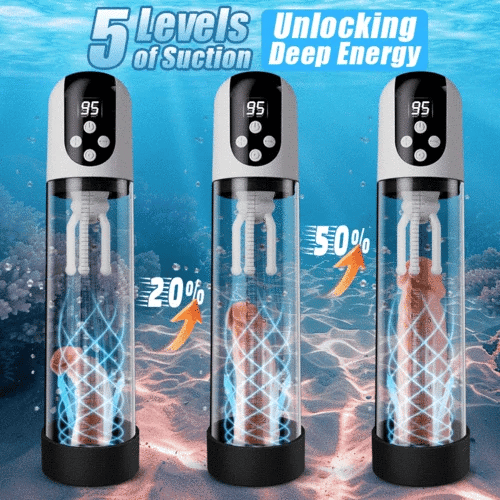 2 in 1 Penis Pump – 5 Suction & 9 Vibration 100% Waterproof