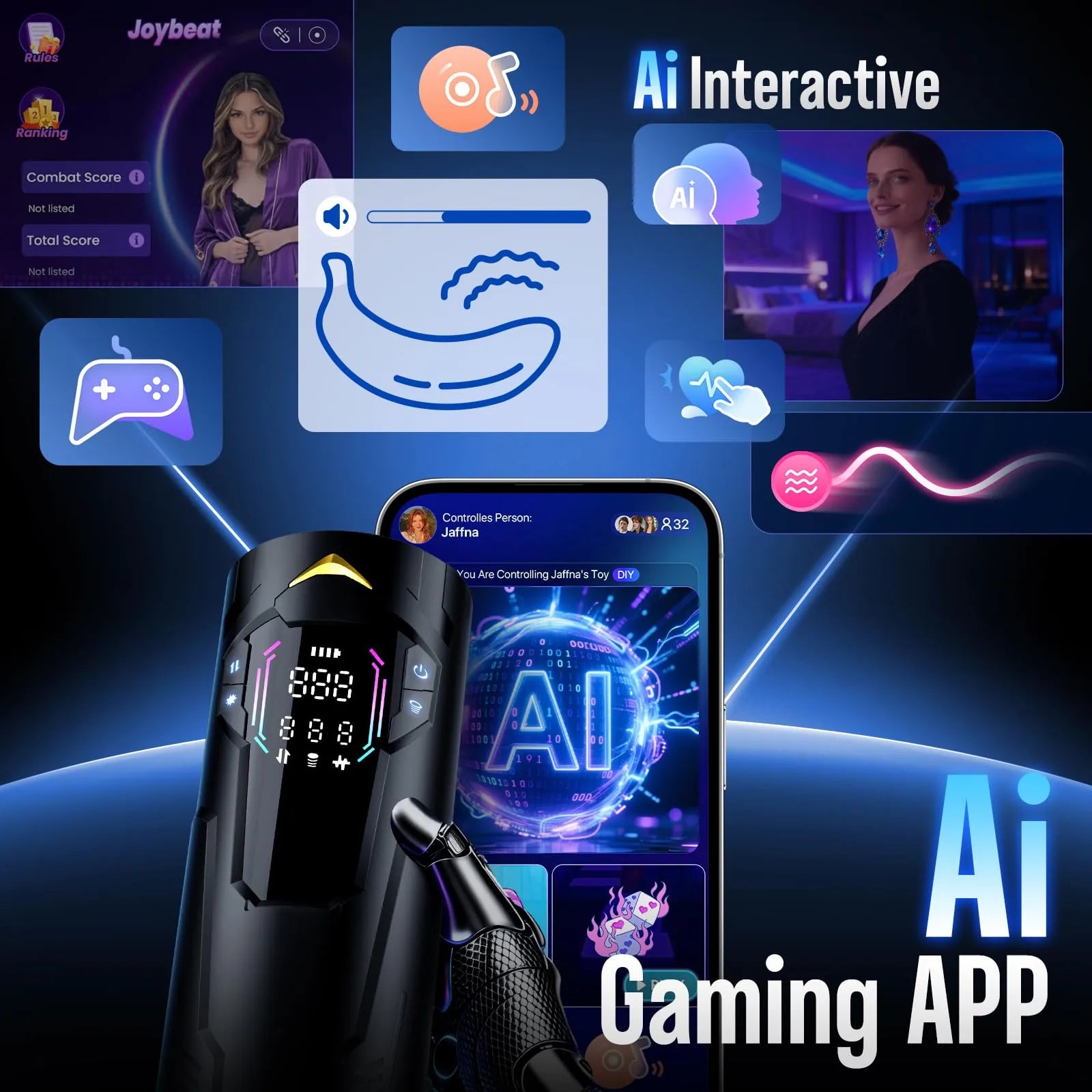 Pulse Automatic Stroker: Squeeze Sucking Thrusting Vibrating App Control