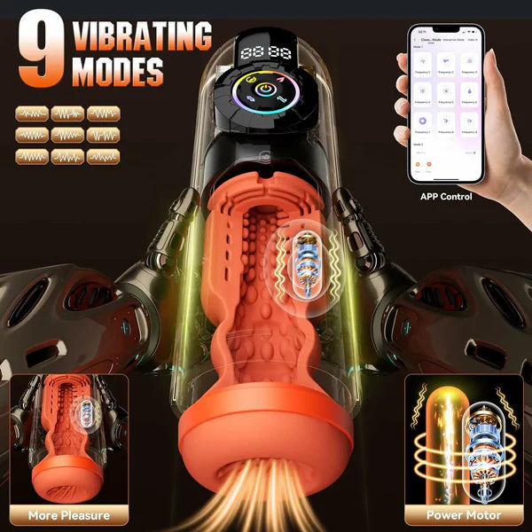 Pentamax: 5-in-1 Automatic Stroker Thrusting Sucking Vibrating Heating Smart App