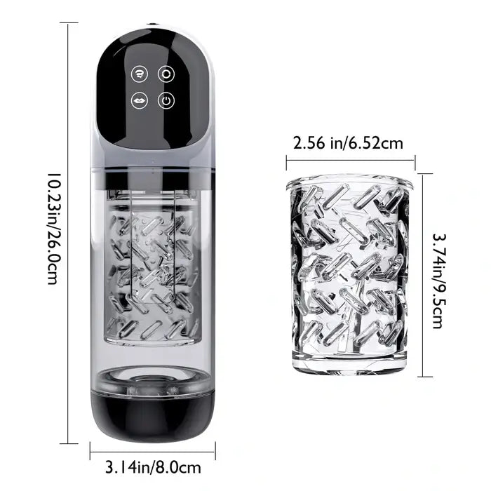 Hurricane: 2-in-1 Penis Pump & Pleasure Stroker – Suction, Rotation & Licking Tongue Tease