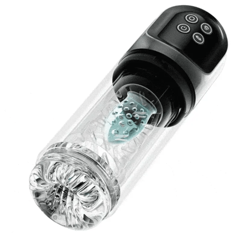 Hurricane: 2-in-1 Penis Pump & Pleasure Stroker – Suction, Rotation & Licking Tongue Tease