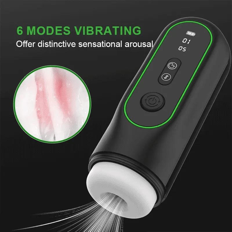 Titan: 6-in-1 Stroker – Thrusting, Suction, Vibration & Heating Oral Experience