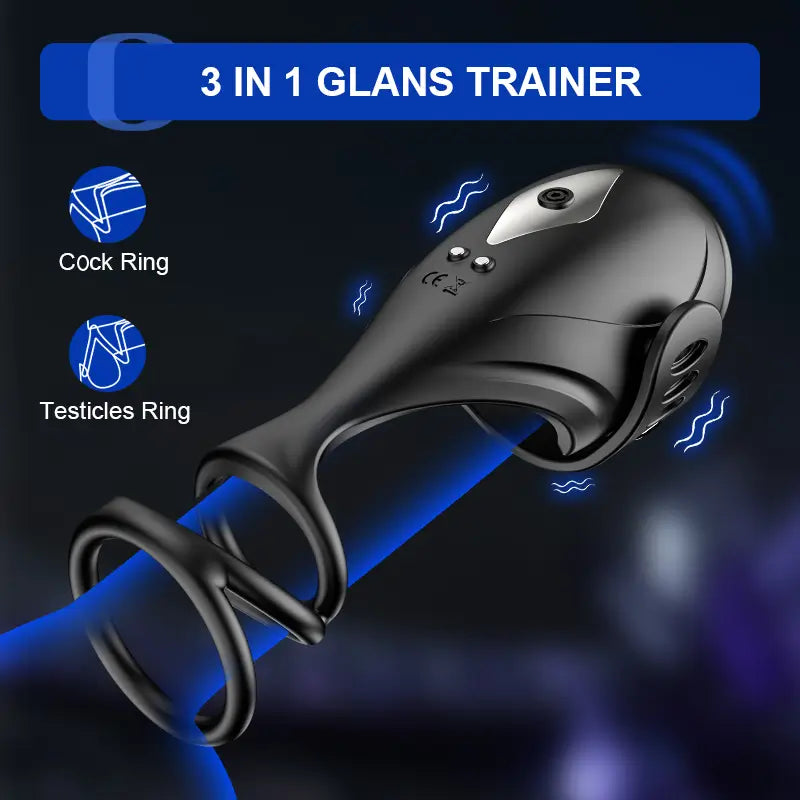 Onslaught: App Control 3 In 1 Masturbator Trainer Penis Ring