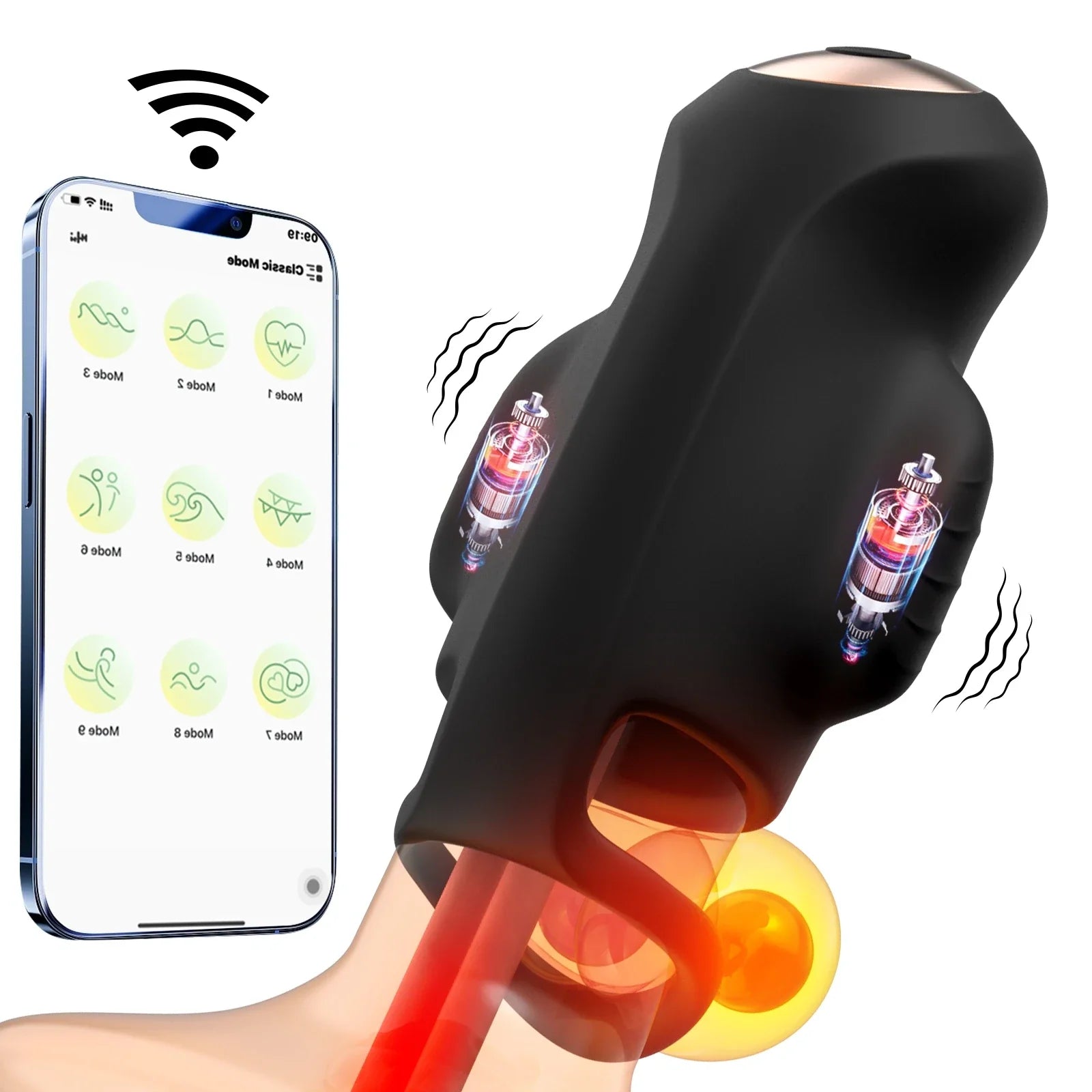 Falcon: Dual Motor Glans Trainer with 9 Vibration Modes & App Control
