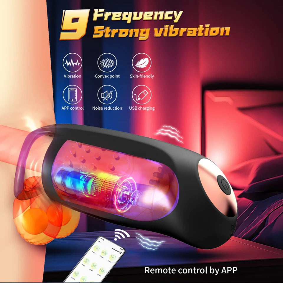 Falcon: Dual Motor Glans Trainer with 9 Vibration Modes & App Control