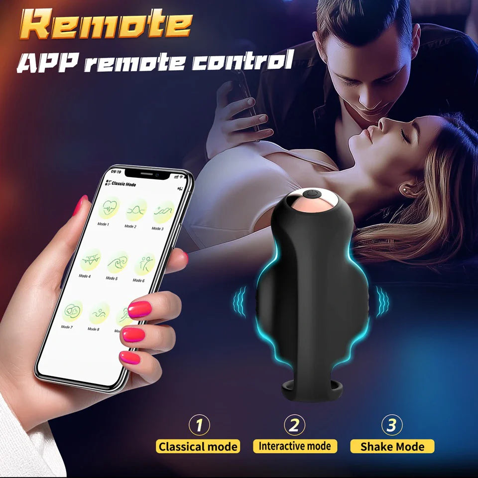 Falcon: Dual Motor Glans Trainer with 9 Vibration Modes & App Control