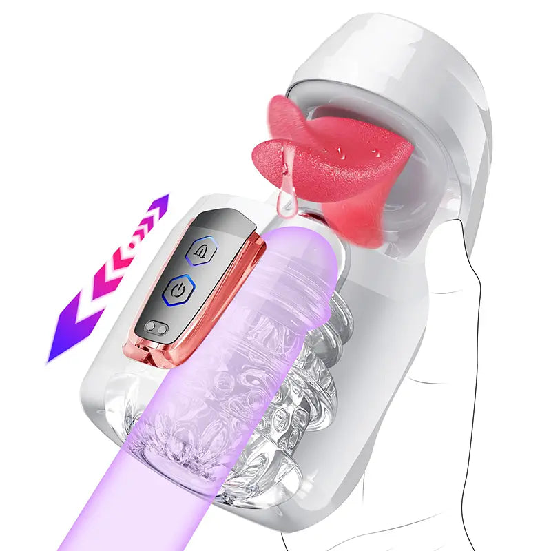 Alpha: Blowjob Stroker with 10 Licking & Thrusting Modes for Glans Training