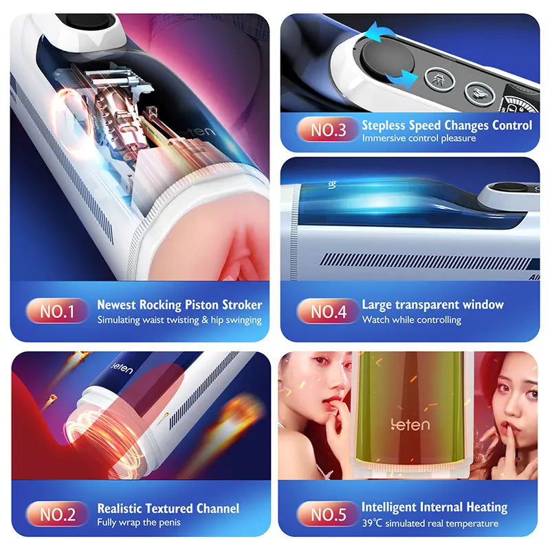 Leten A380 Pro: Feel Deep, Heated Thrusts with 10 Intense Pleasure Modes